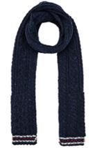 Thom Browne Cable Funmix Scarf In Blue