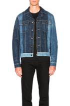 Lanvin Denim Mix Jacket In Blue
