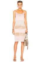 Raquel Allegra Layering Tank Dress In Brown,ombre & Tie Dye,pink