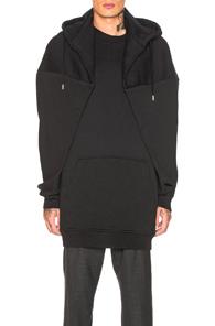 Y Project Paneled Hoodie In Black