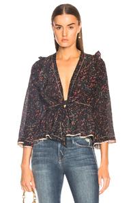 Iro Jarley Top In Abstract,black,pink