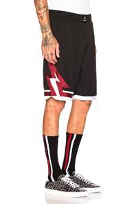 Givenchy Lightning Shorts In Black,white