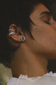 Magda Butrym Small Zirconia Earrings In Metallics
