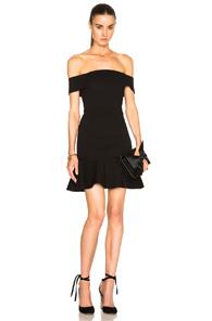 Nicholas Off Shoulder Mini Dress In Black