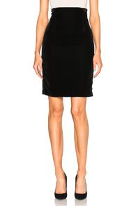 Theperfext Amsterdam Velvet Skirt In Black
