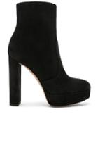 Gianvito Rossi Suede Brook Platform Ankle Boots In Black