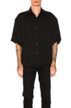 Lanvin Oversize Short Sleeve Shirt In Black