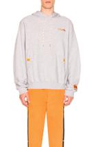 Heron Preston Style Hooded Sweatshirt In Gray