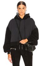 Unravel Chopped Hoodie In Black,gray