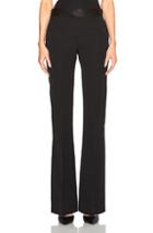Victoria Beckham Barathea Shine Flare Trousers In Black