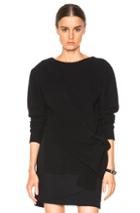 3.1 Phillip Lim Draped Ribbed Tie Sweater In Black