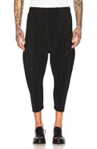 Issey Miyake Homme Plisse Botttoms 2 Drop Crotch In Black