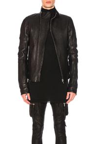 Rick Owens Mollino Biker Jacket In Black