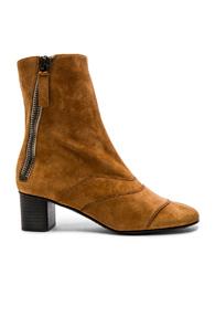 Chloe Suede Lexie Low Boots In Brown,neutrals