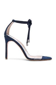 Manolo Blahnik Estro 105 Sandal In Blue