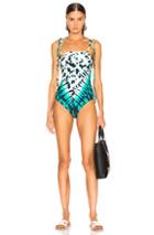 Proenza Schouler Tie Dye Bandeau In Green,tie Dye,white
