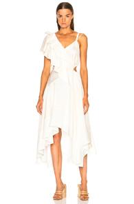 Loewe Ruffle Dress In White