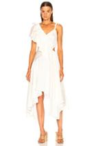 Loewe Ruffle Dress In White