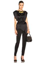 Marni Crepe Satin Top In Black