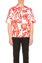 Givenchy Short Sleeve Shirt In Red,white,abstract
