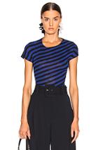 Proenza Schouler Twisted Top In Black,blue,stripes