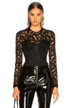 Stella Mccartney Lace Corset Long Sleeve Top In Black
