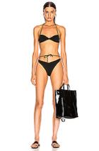 Alessandra Rich Tie Bikini Set In Black