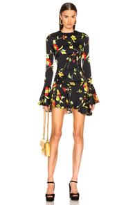 Caroline Constas Monique Mini In Black,floral