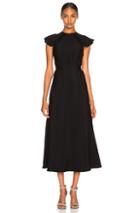 Calvin Klein 205w39nyc Viscose Cady Cap Sleeve Dress In Black