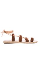 Ancient Greek Sandals Suede Alcyone Sandals In Brown