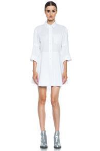Acne Studios Dee Cotton Dress In White