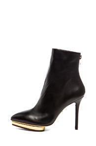 Charlotte Olympia Deborah Nappa Leather Booties In Black