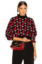 Proenza Schouler Lightning Bolt Jacquard Sweater In Black,geometric Print,red