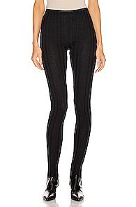 Helmut Lang Stirrup Ribbed Legging In Blue
