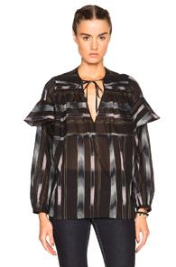 Rachel Comey Willow Top In Black,stripes