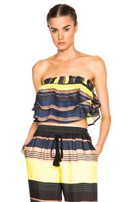 Apiece Apart Elisa Sleeveless Top In Stripes,blue,neon,green