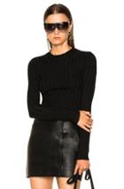 Acne Studios Carina Knit Top In Black