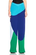 Stella Mccartney Pleat Pants In Stripes,blue,green