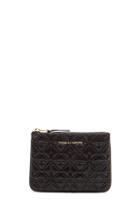 Comme Des Garcons Small Star Embossed Pouch In Black