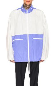 Maison Margiela Windbreaker In Plaid,purple,white