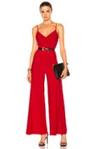 Norma Kamali Slip Jumpsuit In Red