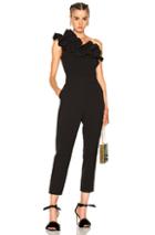 Msgm Creponne Hightec Jumpsuit In Black