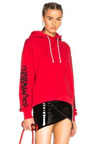 Adaptation Shrunken Hoodie In Red