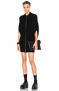 Mcq Alexander Mcqueen Chevron Cape In Black