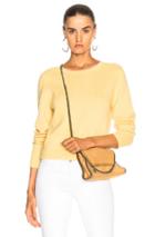 Frame Cropped Crew Sweater In Yellow