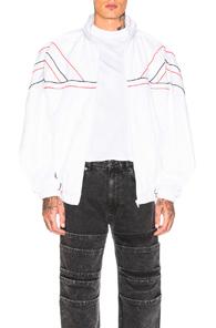 Y Project Clipped Shoulder Track Jacket In Blue,red,stripes,white