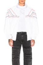 Y Project Clipped Shoulder Track Jacket In Blue,red,stripes,white