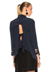 Fendi Tie Back Blouse In Blue