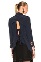 Fendi Tie Back Blouse In Blue