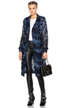 Burberry London Dartford Lace Trench Coat In Blue,floral
